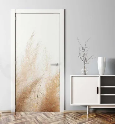 Produktbild von Türtapete Türposter Türfolie selbstklebend trockenes Blumenfeld Sonne