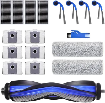 Produktbild von Zubehör für ECOVACS DEEBOT T80 Omni Staubsauger,1 Hauptbürste, 2 Rolle Wischtücher,4 Seitenbürsten,4 HEPA-Filter,6 Staubbeutel,1 Reinigungswerkzeug