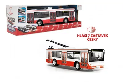 Image de Trolleybus qui annonce les arrêts en tchèque 28 cm