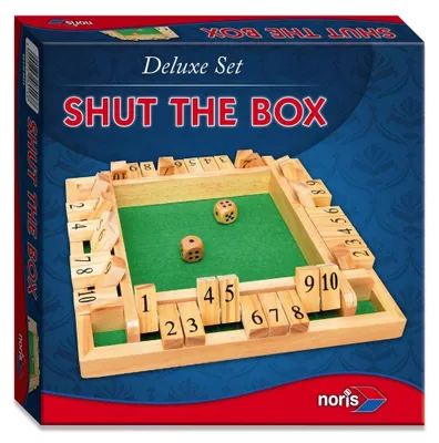 Productafbeelding van noris 606108013 606108013-Deluxe Shut The Box, een klassiek spel, meerkleurig