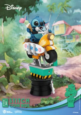 Obrázek produktu pro Beast Kingdom Toys Disney Coin Ride Series D-Stage PVC Diorama Stitch 16 cm BKDDS-041