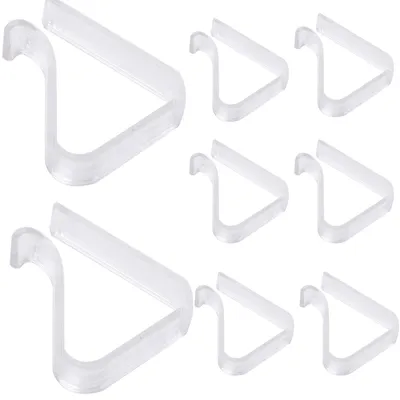 Imagen del producto de Clips transparentes para manteles, 8 unidades, para uso en exteriores, sujetadores para manteles
