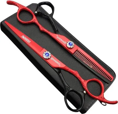 Produktbild von Famanu Haarschneider Set Professionelle Scheren - Lila, 6 Zoll