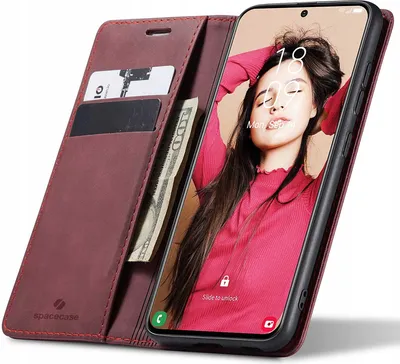 Immagine prodotto di SPACECASE Custodia a portafoglio con patta per Galaxy S21 FE Rosso