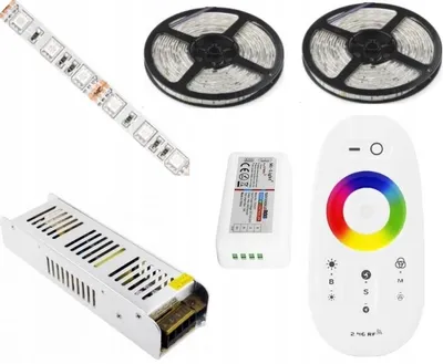Produktbild von Omako LED-Streifen Set 12m RGB 5050 mit Touch-Fernbedienung