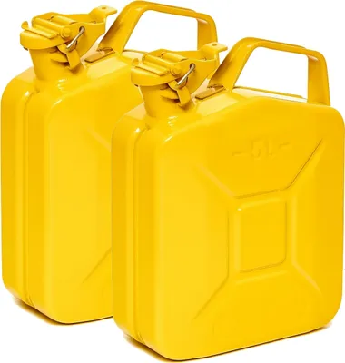 Produktbild von Oxid7® by BW Kraftstoffkanister Metall Benzinkanister 2x 5 Liter - Gelb RAL 1018 - UN-Zulassung - Hergestellt in Europa