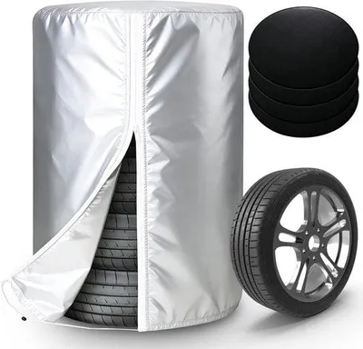 Productafbeelding van Autobandentas met 4 viltmatten, voor 17-22 inch banden, bescherming en opslag