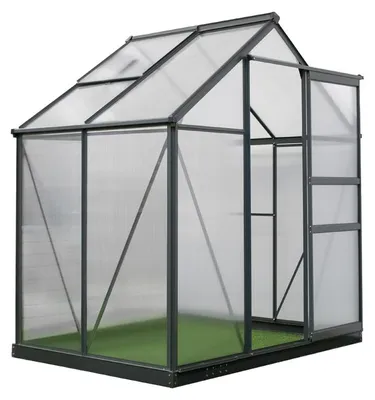 Zdjęcie produktu dla Szklarnia aluminiowa Westmann Flora 64 antracyt 132x192x202 cm