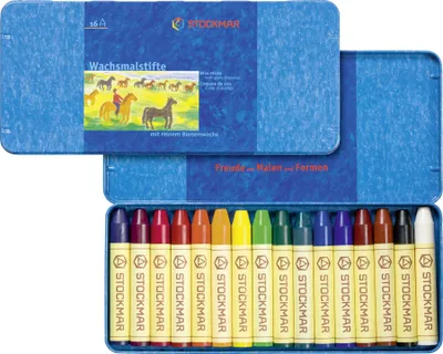 Image de Crayons de cire en étui - 16 couleurs