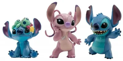 Produktbild von Bullyland Disney Spielfigur Stitch Geschenkbox – Lilo & Stitch – 3 Figuren – 5,5 cm – ideales Geschenk