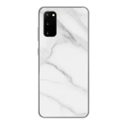 Produktbild von MuchoWow® Handyhülle Schutzhülle Hülle für Samsung Galaxy S20 Marmor - Strukturiert - Weiß - Grau - Stein - Marmoroptik Silikon Softcase Handy Hülle - Bild