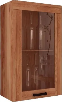 Produktbild von Wandschrank Ringo aus Kernbuche massiv 52x32x90 mit 1 Glastür