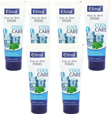 Produktbild von 6x 75 ml Elina Eis Gel Eisgel Ice Kühlgel kühlt erfrischt Fuß Bein