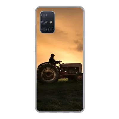 Produktbild von MuchoWow® Handyhülle Schutzhülle Hülle für Samsung Galaxy A51 Traktor - Landwirt - Nebel Silikon Softcase Handy Hülle - Schutzabdeckung