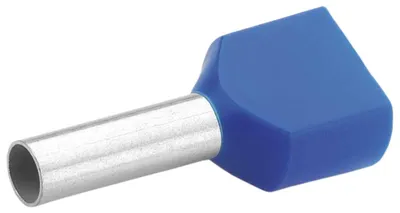 Obrázek produktu pro Dvojitá koncovka, izolovaná, 2 x 2,5 mm², 22 mm, modrá (balení po 100 kusech)