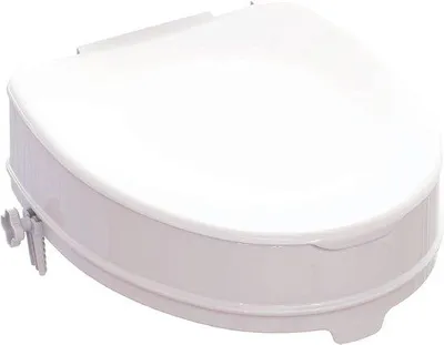 Produktbild von Famanu Toilettensitzerhöhung mit Deckel 10 cm - Erhöht den Toilettensitz für einfachen Gebrauch