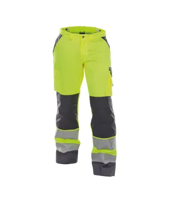 Obrázek produktu pro DASSY® Buffalo kalhoty s vysokou viditelností a kapsami na kolenou NEON YELLOW/CEMENT GREY velikost 46 délka: MINUS