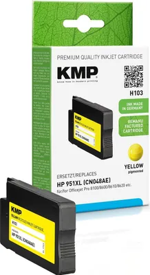Immagine prodotto di KMP Patrone HP CN046AE NR.951XL yellow 1500 S. H103 refilled