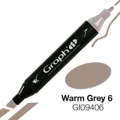 Produktbild von Graph'It Marker mit Doppelspitze - Warmgrau 6