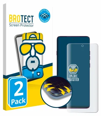 Produktbild von 2x BROTECT Fullscreen Schutzfolie für Motorola Edge 60 Pro Displayschutz Folie Fullcover Matt Entspiegelungsfolie