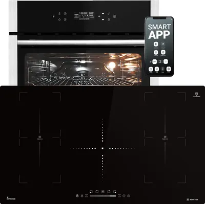 Obrázek produktu pro Samostatná sada sporáku: vestavná trouba 60 cm EB8313HC + indukční varná deska 90 cm IH89005FZ | Funkce pizza | Gril | Horký vzduch | Automatický časovač | Dvojité tepelně izolační sklo | SET8313HCIH890FZ