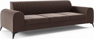 Produktbild von LIKMA Braun 3 Sitzer Samt Sofa Elsa 234x77x93 cm 3-er Couchgarnitur Hydrophobe Beschichtung Velvet Moderne Wohnzimmer Couch Velours Glamour Design Stoff Fresh 04