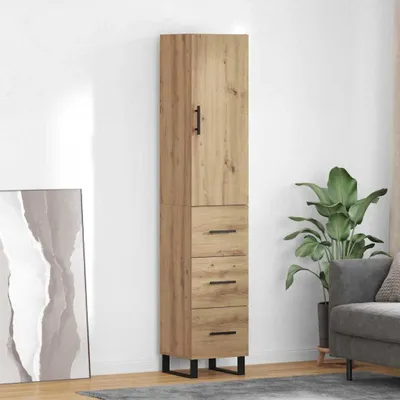 Obrázek produktu pro vidaXL Highboard Artisan dub 34,5 x 34 x 180 cm Materiál na bázi dřeva