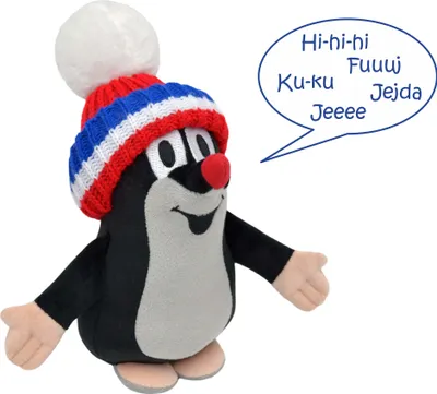 Obrázok produktu pre Plyšová hračka Krtko s červeno-modrou čiapkou rozhovory 20 cm Viacfarebná, 47912J