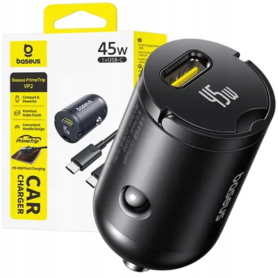 Zdjęcie produktu dla Baseus Ładowarka Samochodowa Usb-C 45W Pd Qc Szybkie Ładowanie Do Telefonu