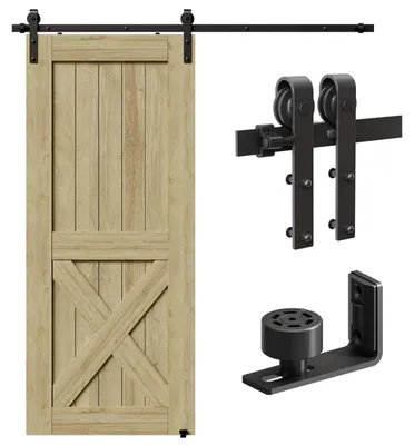 Image de Kit de quincaillerie pour porte coulissante avec système de rail 180 cm