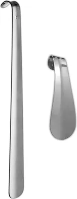 Produktbild von Edelstahl Schuhanzieher 51,5 cm Schuhlöffel 15 cm Set | Schuhanziehhilfe Metall