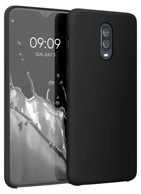 Produktbild von kwmobile Handyhülle für OnePlus 6T Hülle - Case Silikon - Kabelloses Laden - Schutzhülle Cover in Schwarz