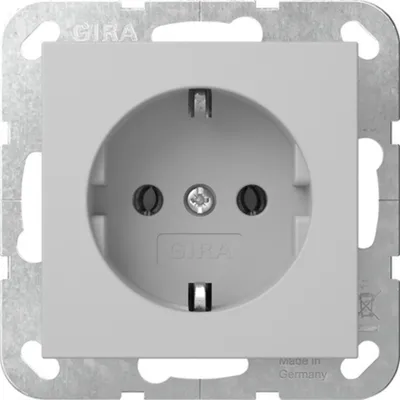 Obrázek produktu pro Gira SCHUKO zásuvka bez krytu, systém 55, šedá, 4466015