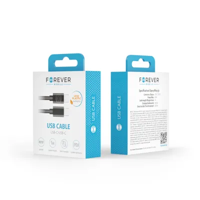 Produktbild von Forever USB-C – USB-C-Kabel 1,0 m 60 W schwarz