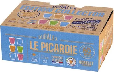 Image de Picardie Multi-teinte Gobelet 25 Cl 80 Ans â€" Picardie Multicolor Tumbler 25cl 8 3/8 Oz (2xpink, 2xmarine, Amber, Green) - Dura