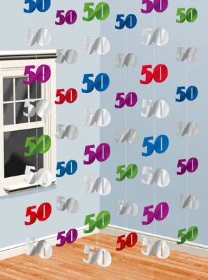 Produktbild von 6 Stringdeko Birthday 50