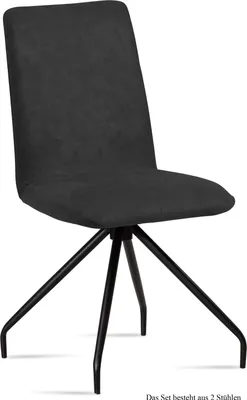 Produktbild von Esszimmerstuhl (2er-Set) Desiri 47x92x60 Schwarz/Anthrazit