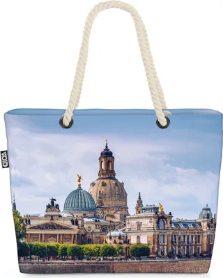 Produktbild von VOID Dresden Frauenkirche Strandtasche Shopper 58x38x16cm 23L XXL Einkaufstasche Tasche Reisetasche Beach Bag