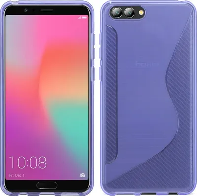 Imagen del producto de Funda de silicona morada para Honor View 10, tipo protector