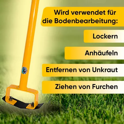 Produktbild von TORNADICA Holländische Hacke Gartenhacke 140cm Gartenwerkzeug aus legiertem Stahl mit scharfer Klinge Unkrautentferner Gartengerät Bodenlockerer