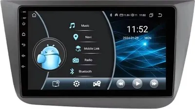 Zdjęcie produktu dla Radio samochodowe z Bluetooth i CarPlay do Seat Altea i Toledo (2004–2015) – kompatybilne z Apple i Android – system stereo z nawigacją – system nawigacyjny – 2 GB pamięci RAM, 32 GB pamięci