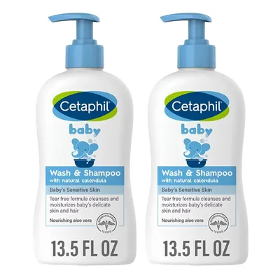 Produktbild von Cetaphil Baby Waschgel & Shampoo 2er Pack je 400 ml für sensible Haut