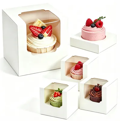 Cupcake-Dose aus Papier, 1 Stück, 30 x 19 x 5,5 cm