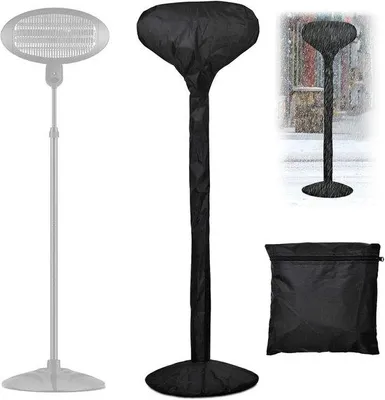 Produktbild von Terrasheizematte - Stoffen Mantel für Außen - 52 x 180cm - 210D Oxford-Stoff - Schwarz