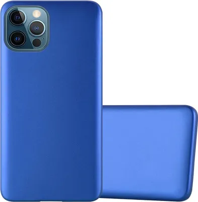 Produktbild von Cadorabo Schutzhülle für Apple iPhone 12 / 12 PRO Hülle in Blau Handyhülle TPU Silikon Etui Cover Case