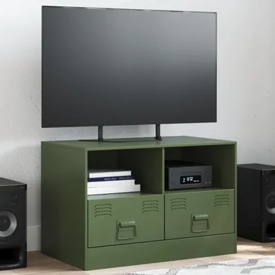 Obrázek produktu pro Maison Exclusive - TV skříňka olivově zelená 67x39x44 cm ocel