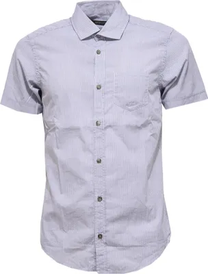 Immagine prodotto di 3575X camicia uomo MESSAGERIE SHORT SLEEVE shirt man grey/white Cotone