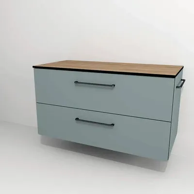 Produktbild von Devo Waschtischunterschrank mit 2 Schubladen Sonus 2.0 BxHxT 97 x 52 x 45 cm fjord/natural bardolino oak