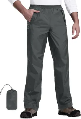 Immagine prodotto di Pantaloni impermeabili e antivento pieghevoli da uomo, ideali per attività all'aperto e sportive