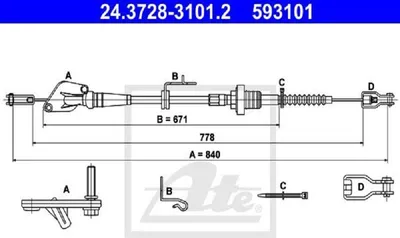 Zdjęcie produktu dla Linka Sprzęgła Hyundai I10 1,0-1,2 08-13